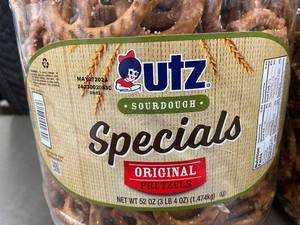 lot 37 image: AL 5-6 - Lot of 2 Utz Sourdough Specials Original Pretzels 52oz Each