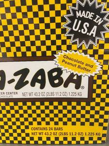 lot 48 image: Abba-Zaba Chewy Taffy Chocolate Peanut Butter Center 24 Bars