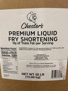 lot 225 image: Chesters Premium Liquid Fry Shortening 35 LB