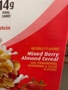 lot 265 image: Lot of 8 Premier Protein Mixed Berry Almond Cereal 9oz Boxes