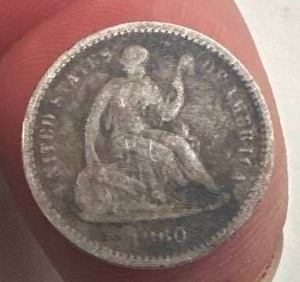 1860 Seated Liberty Half Dime