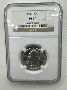 1957 Proof PF67 Washington Quarter