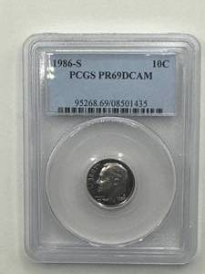 1986-S Proof Dime PR69