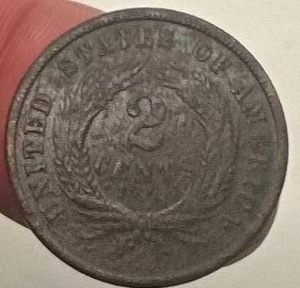 1865 Two Cent Piece