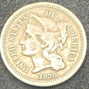 1870 Three Cent Nickel