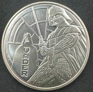 Star Wars 1oz .999 Silver Darth Vader Coin
