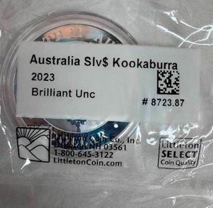 lot 7 image: COINS OF THE WORLD- 2023 AUSTRAILIAN SILVER $1 KOOKABURRA