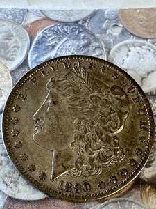 lot 28 image: 1890-0 MORGAN SILVER DOLLAR