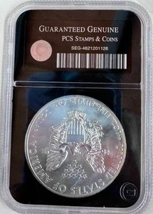 lot 8 image: GENUINE UNCIRCULATED 2011 AMERICAN EAGLE SILVER DOLLAR