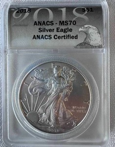 lot 16 image: 2018 UNCIRCULATED SILVER EAGLE DOLLAR COIN