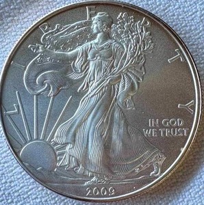 lot 19 image: 2009 AMERICAN EAGLE SILVER DOLLAR
