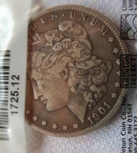 lot 38 image: 1901 MORGAN SILVER DOLLAR