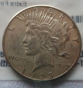 lot 47 image: PEACE SILVER DOLLAR