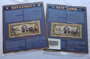 lot 49 image: 2 U.S. ENHANCED $2 BILLS