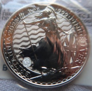 lot 56 image: 1 0Z SILVER BRITANNIA CHARLES III
