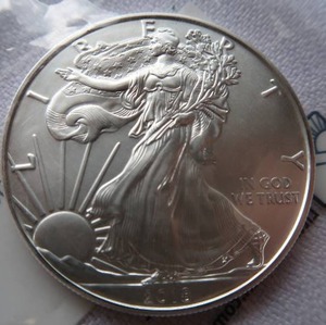 lot 95 image: AMERICAN EAGLE SILVER DOLLAR
