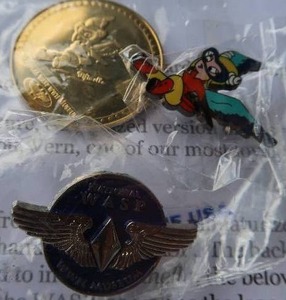 lot 96 image: COLLECTORS PINS AND COIN