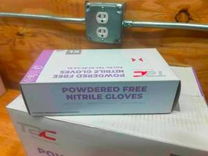 lot 24 image: TAC Case of- Powder Free Blue Nitrile Gloves Size XL (1000 gloves)