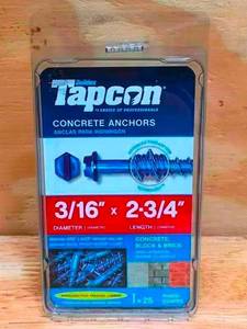lot 33 image: Lot of 6 - Tapcon 316x2-34 Hex Head 25 Packs Model # HW3-234P25