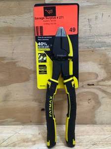 lot 49 image: Stanley Fatmax Diamond Grip Linesman 8 Pliers Model # FMHT80867 0715246