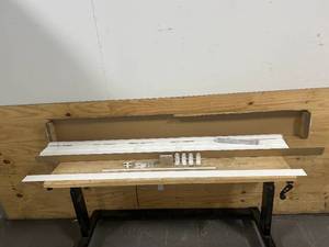lot 75 image: White Cordless 2 in. Faux Wood Blind 71 in. W x 72 in. L