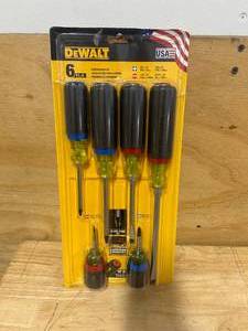 lot 101 image: DEWALT 6 PC. Screwdriver Set (07172412)