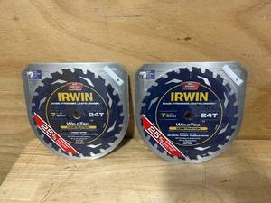 lot 107 image: IRWIN Lot of 2-  Weldtec 7-14 In. 24T Saw Blades