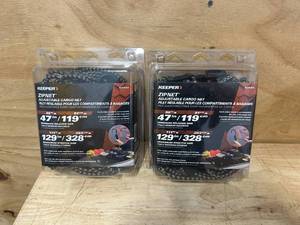 lot 108 image: KEEPER Lot of 2- ZipNet Camo Adjustable Cargo Nets