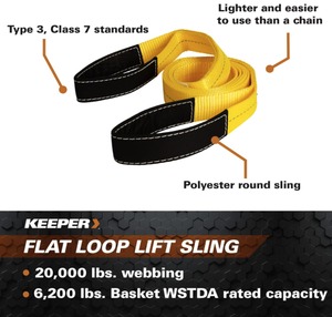 lot 127 image: Keeper 12 Ft Lifting Sling Model # 02616