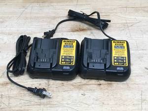 lot 98 image: Lot of 2 - DeWalt 12V20V max lithium ion battery charger Model # DCB107 (Retails $27.55 Each)