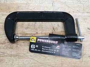 lot 124 image: Powerbuilt 6 C-Clamp Model # 648641