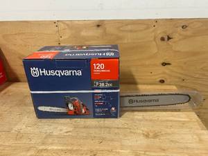 lot 6A image: HUSQVARNA Husqvarna 120 38.2-cc 2-cycle 14-in Gas Chainsaw (071824110)