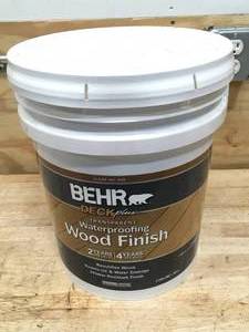 lot 186 image: Behr Deck Plus Waterproofing Wood Finish
