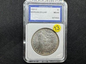 1883-O Morgan Silver Dollar IGS Graded MS63