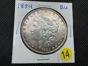 1884 Morgan Silver Dollar Marked BU When Purchased