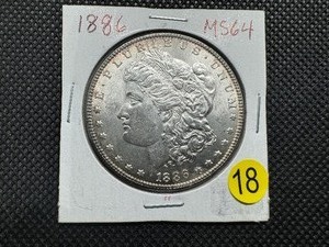 1886 Morgan Silver Dollar Marked MS64 When Purchased