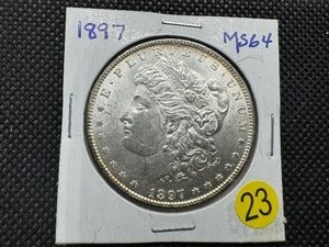 1897 Morgan Silver Dollar Marked MS64 When Purchased