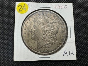 1900 Morgan Silver Dollar Marked AU When Purchased