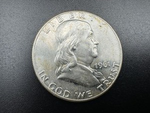 1961-D AU Silver Franklin Half Dollar