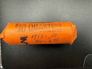 Roll of 40 1953, 1954, and 1956 Silver Washington Quarters