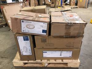 Pallet of Mixed Assorted Bathroom Sinks and  Pedestals Various Models and Conditions  Customer Returns See Pictures