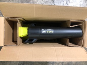 RYOBI ONE HP 18V Brushless 110 MPH 350 CFM Cordless Variable-Speed Jet Fan Leaf Blower w 4.0 Ah Battery and Charger Customer Returns See Pictures