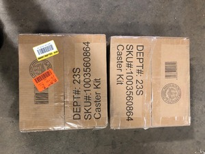 Lot of Husky 4 in. Caster Kit for Heavy Duty Welded Steel Garage Base Cabinets   Customer Returns See Pictures