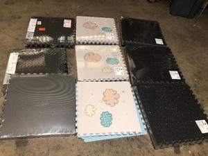 Lot of Assorted Rubber Tile Flooring Various Models and Conditions  Customer Returns See Pictures