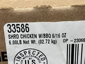 Lloyds Seasoned Shredded Chicken in Original BBQ Sauce - 6 x 16 oz