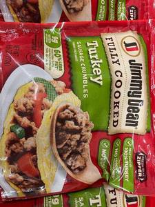 Lot of 6 Jimmy Dean Fully Cooked Turkey Sausage Crumbles