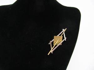 lot 20 image: Very Cool Vintage Sculptural Modernist Brooch - Signed Blue - 87