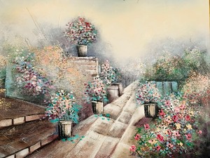 lot 50 image: Large Oil on Canvas Framed Painting