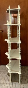 lot 51 image: Vintage Five Tiered Etagere Wood Shelf