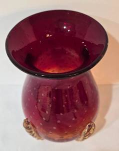 lot 119 image: 1940s Barovier & Toso Murano Controlled Bubble Glass Vase